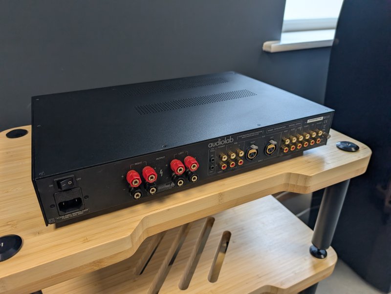 Audiolab 8300A Integrated Amplifier Black Rear View