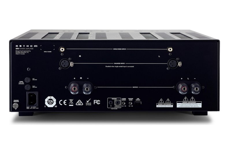 Anthem STR Power Amplifier Black Rear