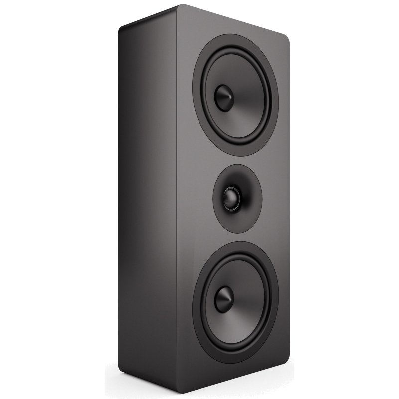 Acoustic Energy AE105 + AESub 2.1 Speaker Pack Black: AE105 on-wall speaker in Black, vertical orientation without grille