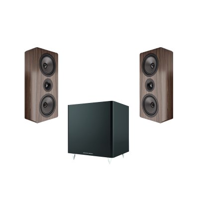 Acoustic Energy AE105 + AESub 2.1 Speaker Pack Walnut