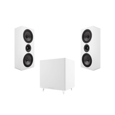 Acoustic Energy AE105 + AESub 2.1 Speaker Pack White