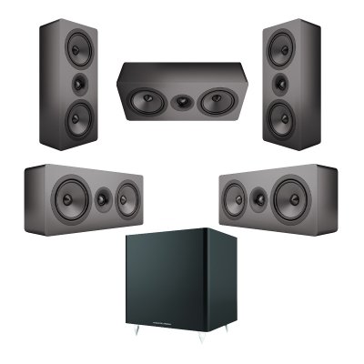 Acoustic Energy AE105 + AESub 5.1 Speaker Pack Black