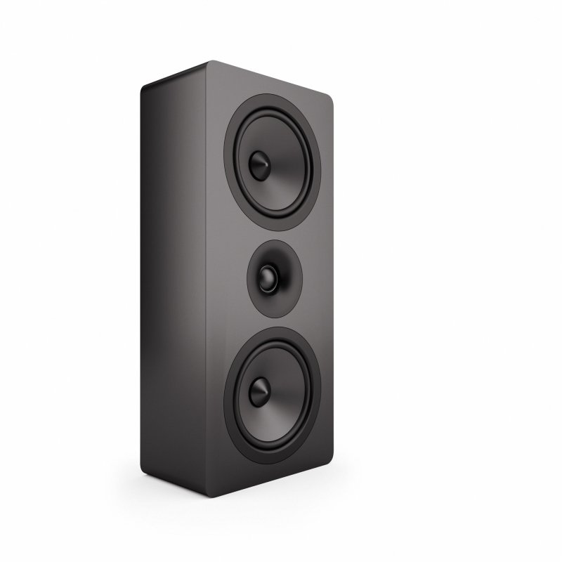 Acoustic Energy AE105 + AESub 5.1 Speaker Pack Black: AE105 on-wall speaker in Black, vertical orientation without grille