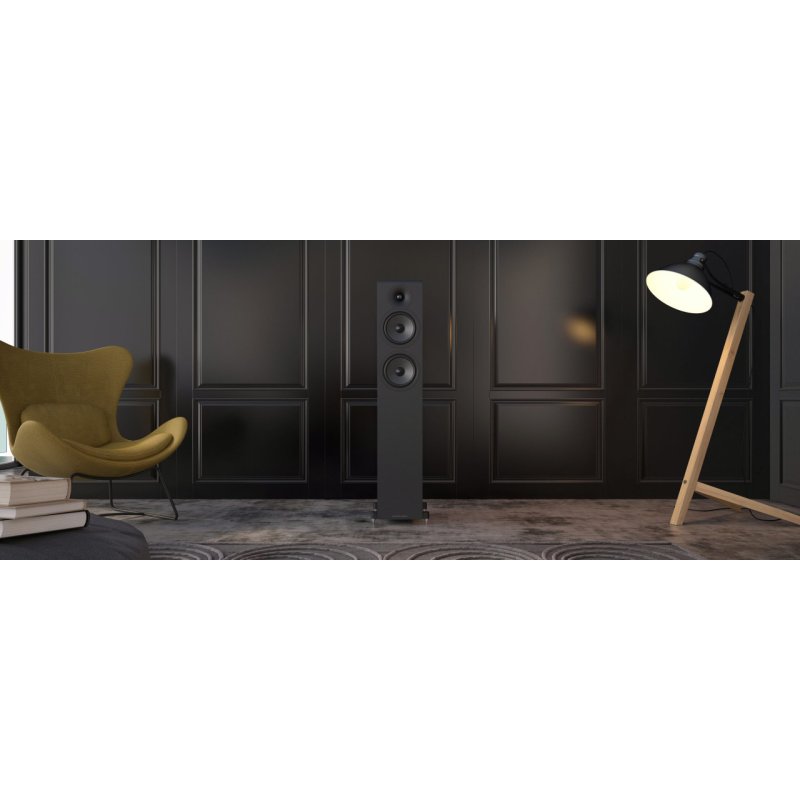 Acoustic Energy AE309 MK2 Floorstanding Speakers Black (Pair) — lifestyle (grille off)