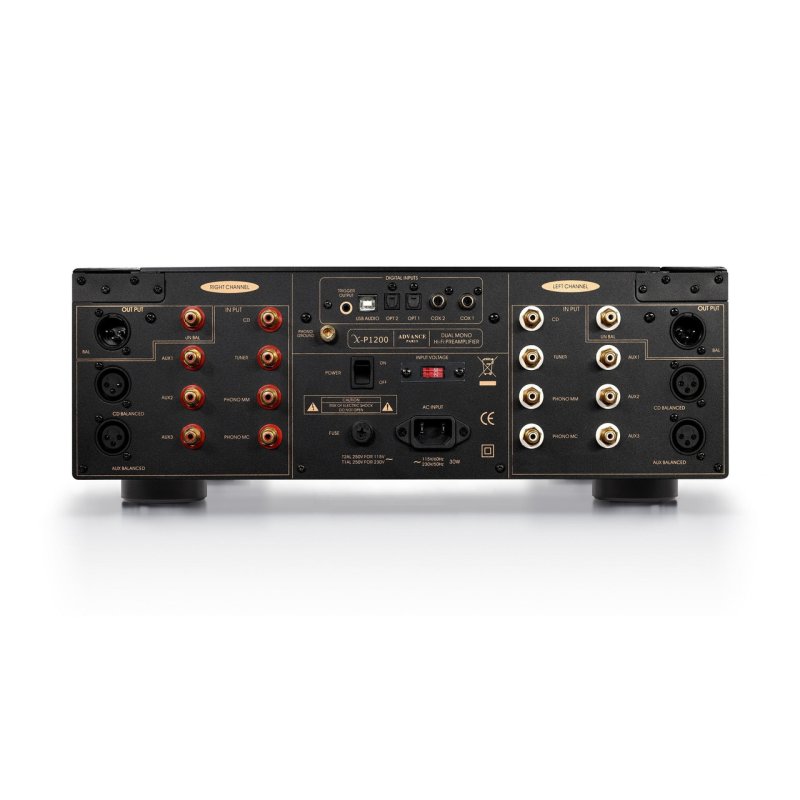 Advance Paris X-P1200 Preamplifier — rear panel