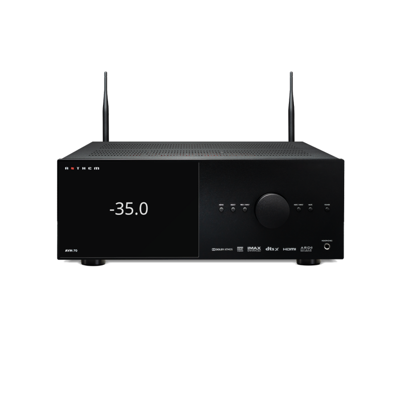 Anthem AVM 70 AV Processor front with antennas