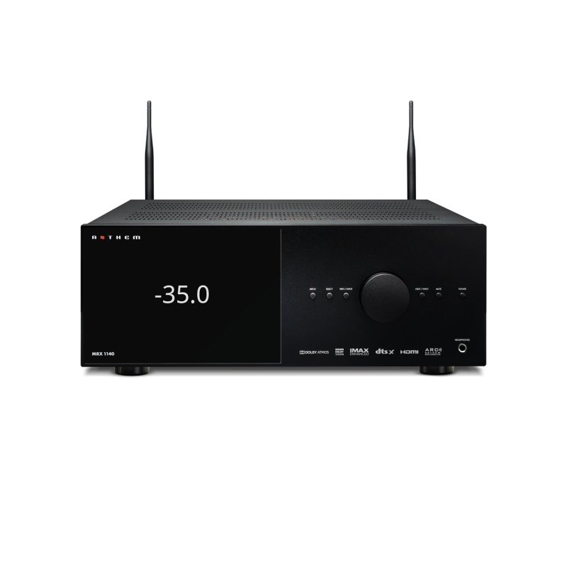 Anthem MRX 1140 AV Receiver front view with antennas