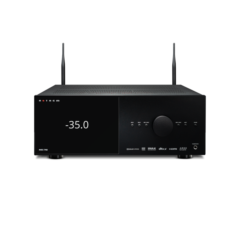 Anthem MRX 740 8K AV Receiver — front view with antenna