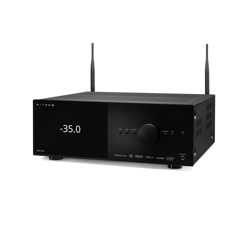 Anthem MRX 740 8K AV Receiver — hero view with antenna