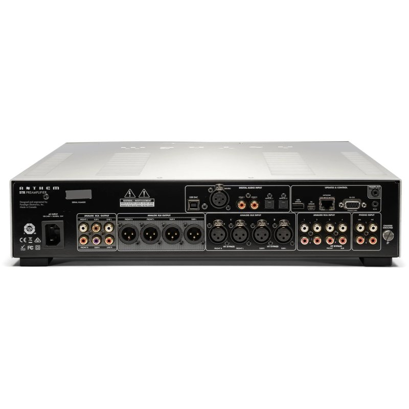 Anthem STR Preamplifier Silver rear panel connections