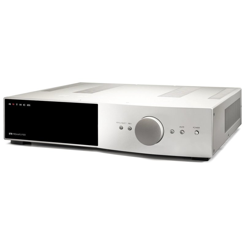 Anthem STR Preamplifier Silver front three-quarter view
