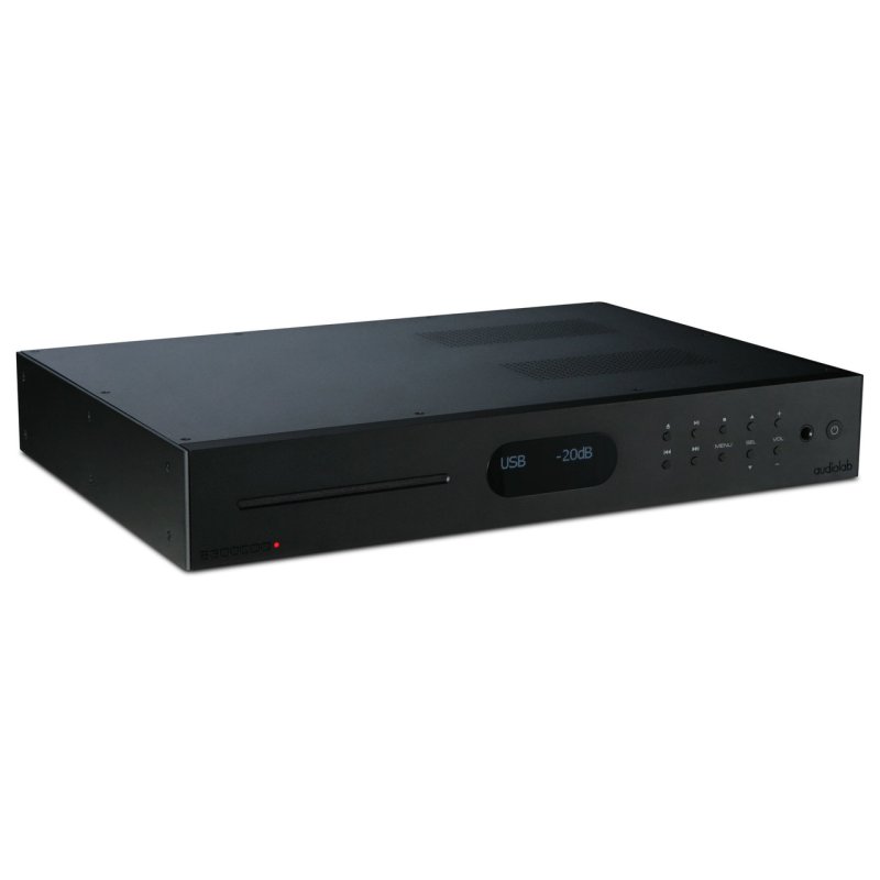 Audiolab 8300CDQ CD Player DAC Preamplifier Black — three-quarter view