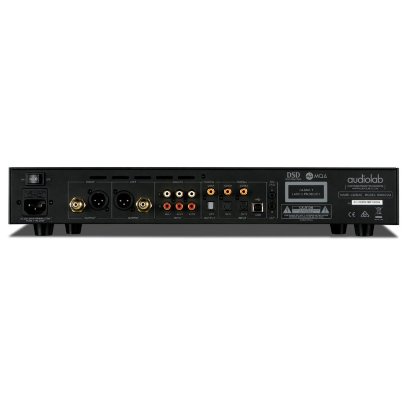 Audiolab 8300CDQ CD Player DAC Preamplifier Black — rear panel