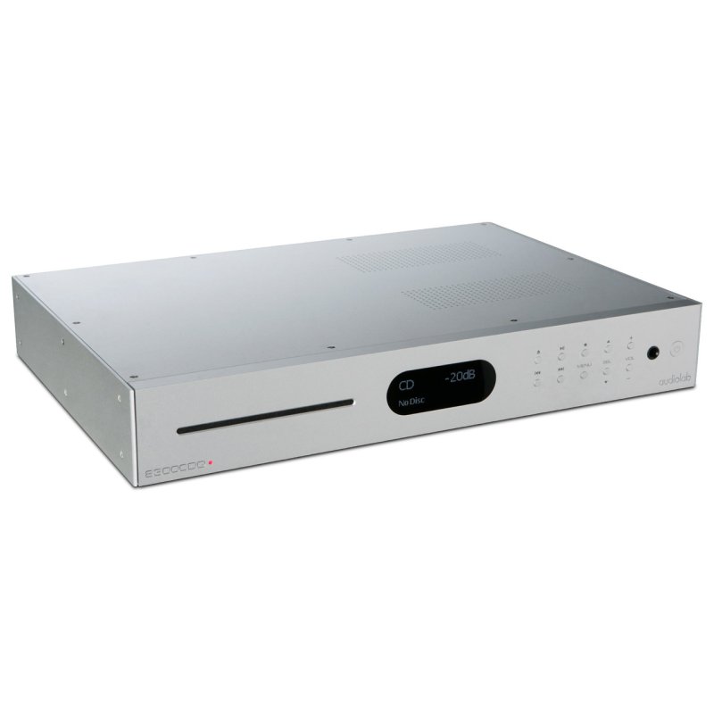 Audiolab 8300CDQ CD Player DAC Preamplifier Silver — three-quarter view