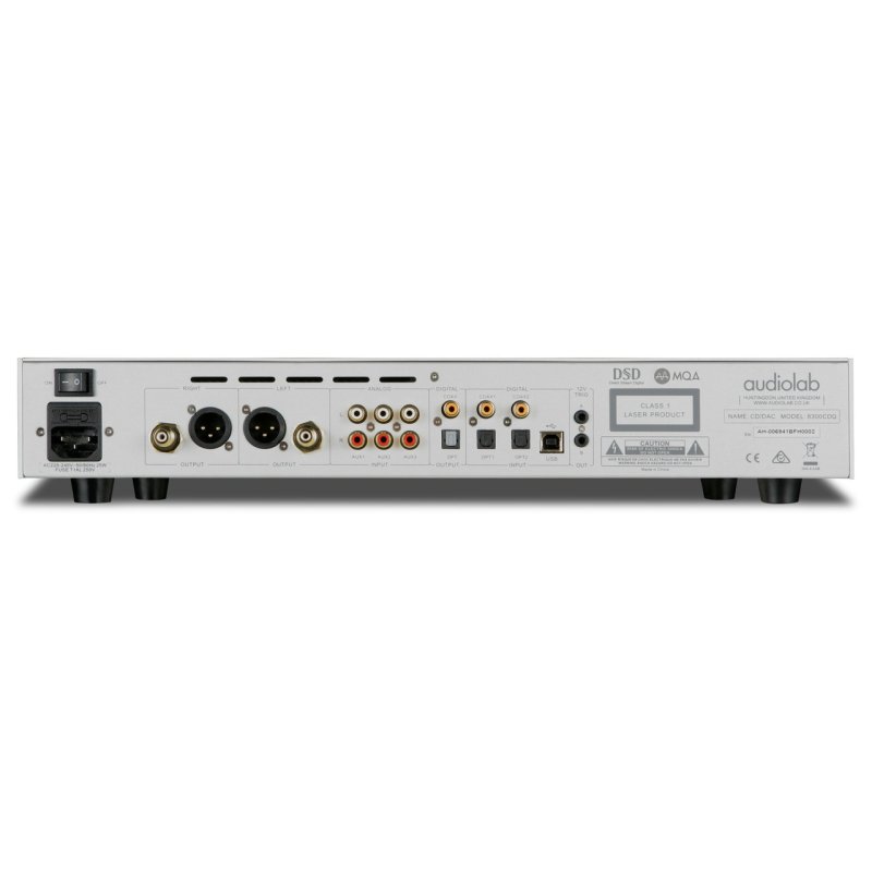 Audiolab 8300CDQ CD Player DAC Preamplifier Silver — rear panel