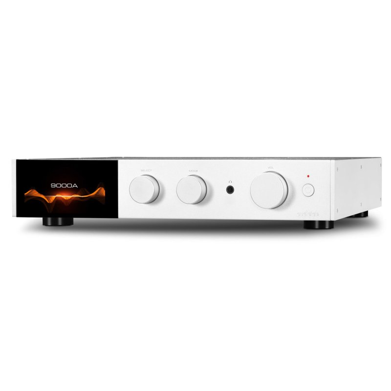Audiolab 9000A Integrated Amplifier Silver - three-quarter view