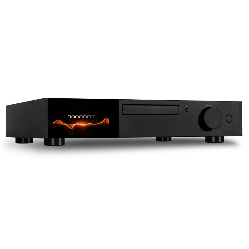 Audiolab 9000CDT CD Transport Black — three-quarter view (left)