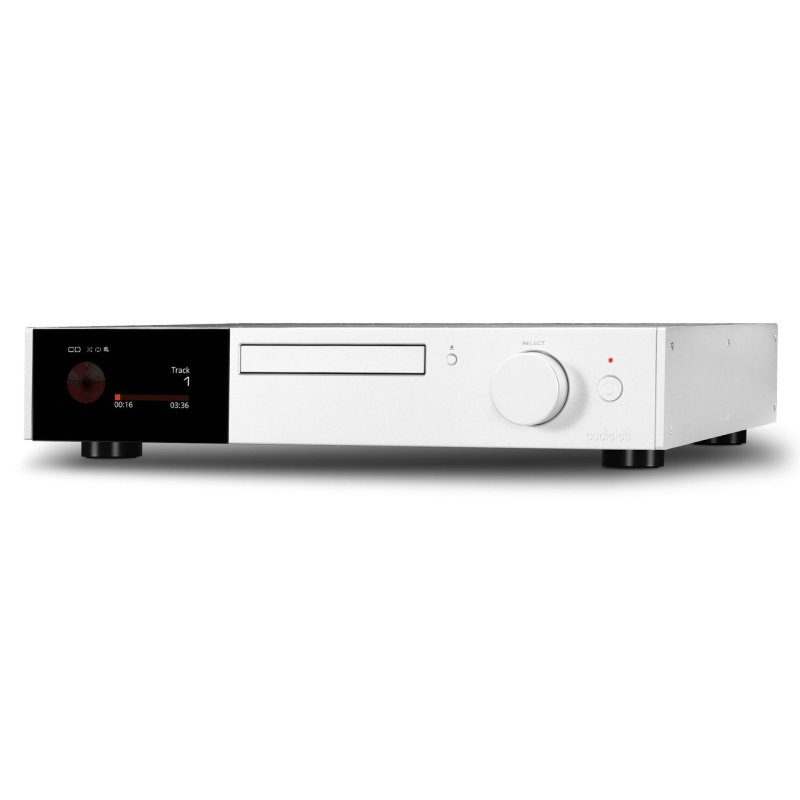 Audiolab 9000CDT CD Transport Silver — three-quarter view (right)