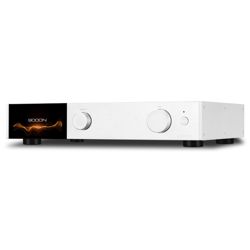 Audiolab 9000N Network Streamer Silver — three-quarter view (right)