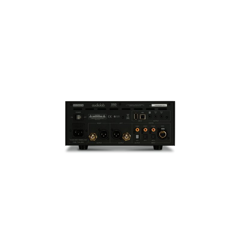 Audiolab M-DAC+ DAC Headphone Amplifier Black — rear panel