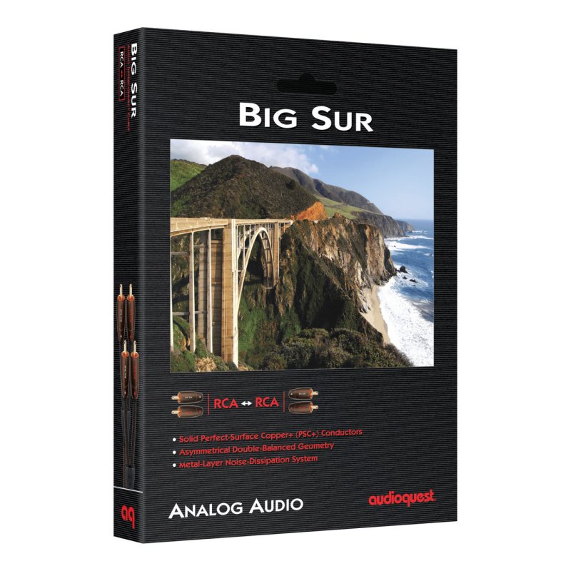 AudioQuest Big Sur Stereo RCA-RCA Cable (0.6m Pair) — packaging