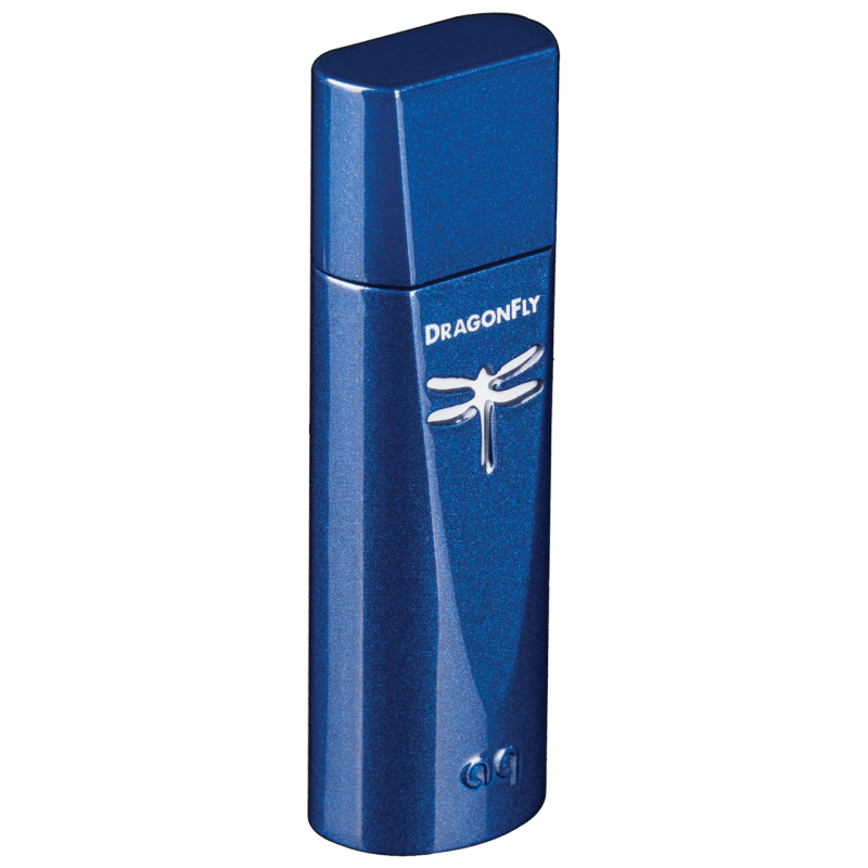 AudioQuest DragonFly Cobalt USB DAC and Headphone Amplifier — front view (cap on)