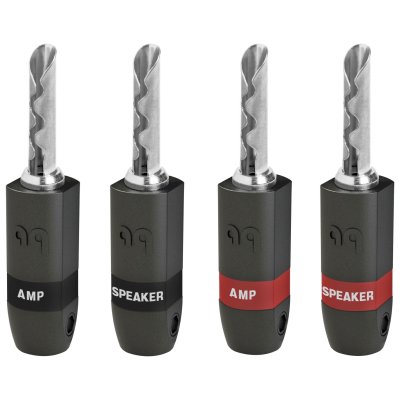 AudioQuest SureGrip 300 BFA Silver Banana Plugs (4 Pack)