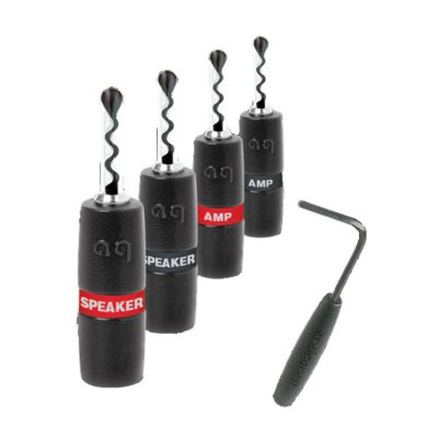 AudioQuest Sure Grip BFA Silver Banana Plugs (4 Pack)