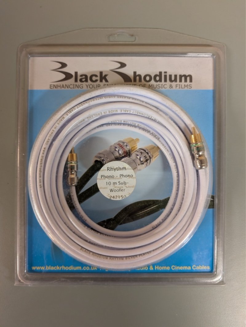 Black Rhodium Rhythm Subwoofer Phono Cable