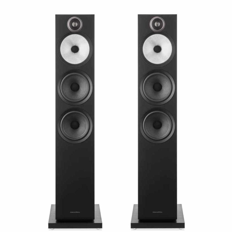 Bowers & Wilkins 603 S3 Floorstanding Speakers Black (Pair) — front pair view