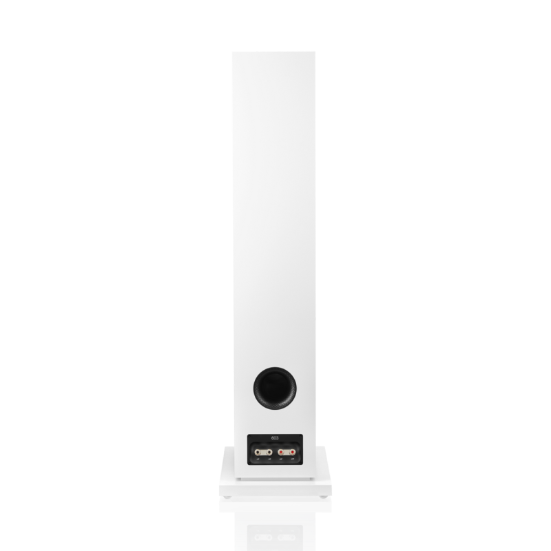Bowers & Wilkins 603 S3 Floorstanding Speakers White (Pair) — rear panel