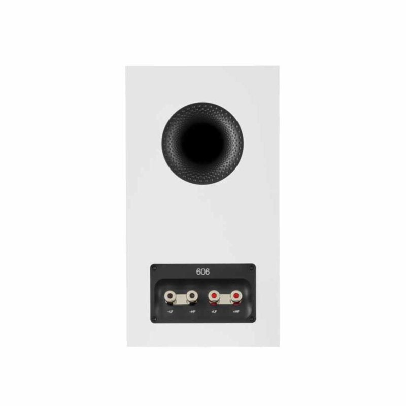 Bowers & Wilkins 606 S3 Bookshelf Speakers White (Pair) — rear panel