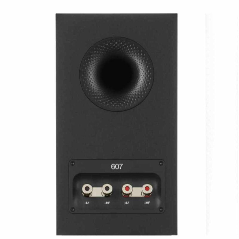 Bowers & Wilkins 607 S3 Bookshelf Speakers Black (Pair) — rear panel