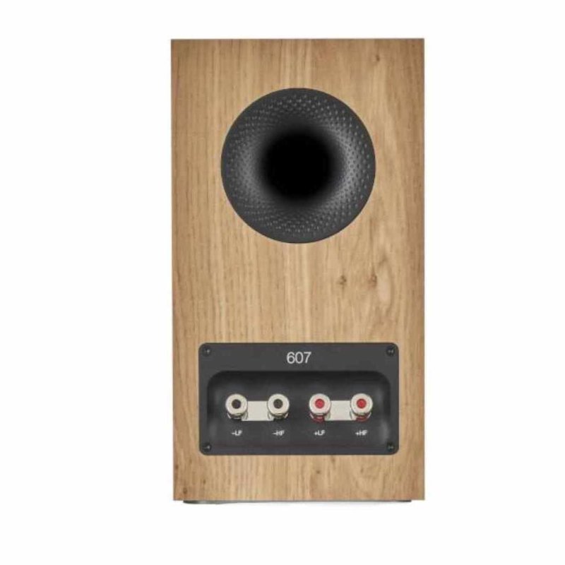 Bowers & Wilkins 607 S3 Bookshelf Speakers Oak (Pair) — rear panel