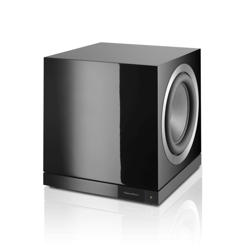 Bowers & Wilkins DB1D Active Subwoofer Gloss Black — front three-quarter view