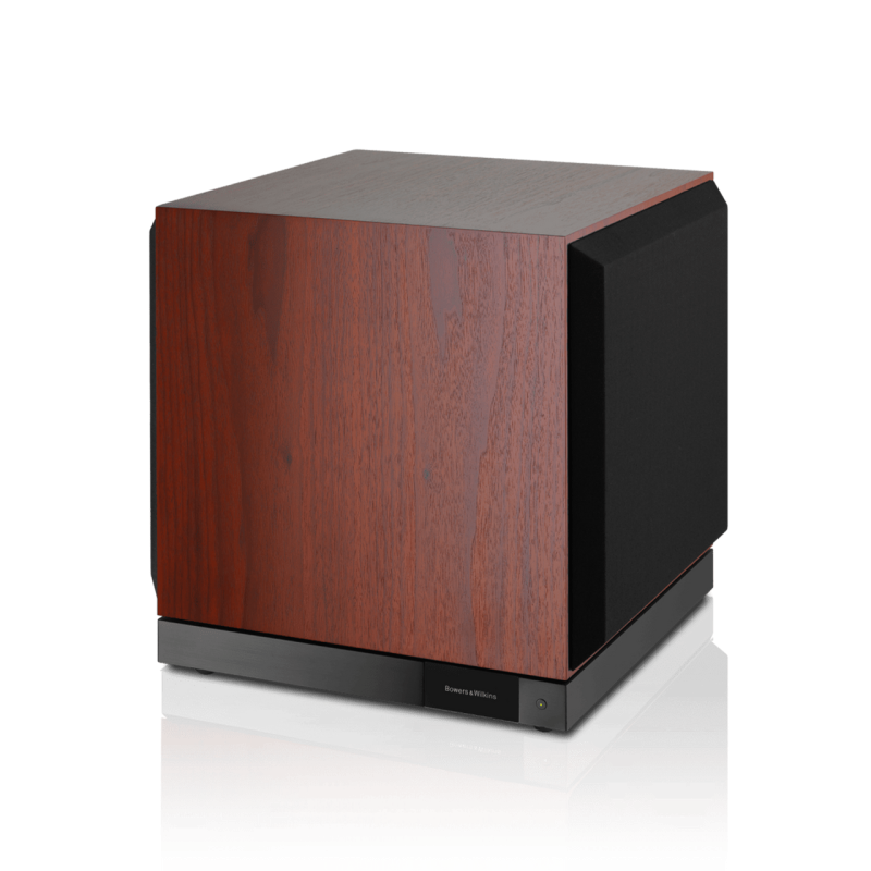 Bowers & Wilkins DB1D Active Subwoofer Rosenut — rear three-quarter view