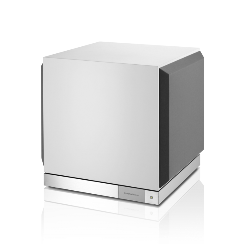 Bowers & Wilkins DB1D Active Subwoofer Satin White — rear three-quarter view