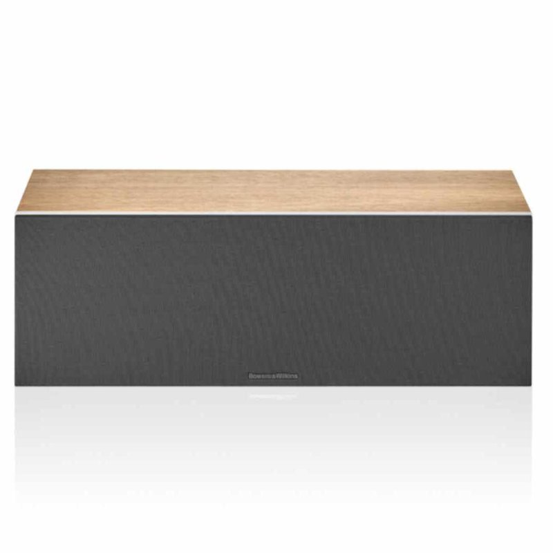 Bowers and Wilkins HTM6 S3 Centre Speaker Oak — front view (grille on)