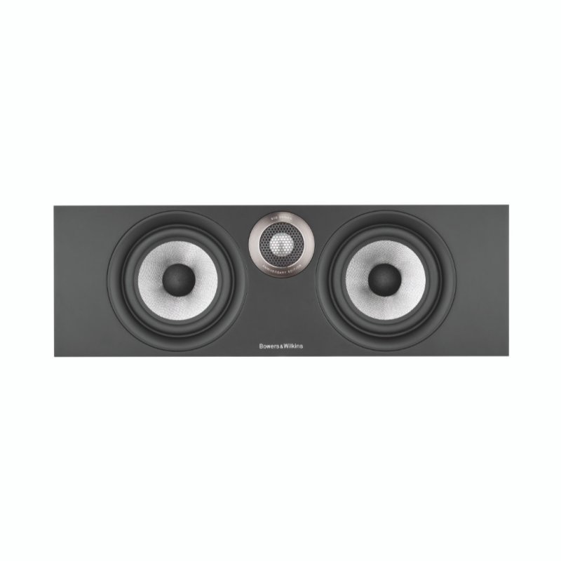 Bowers and Wilkins HTM6 S2 Anniversary Edition Centre Speaker Black — front view (grille on)