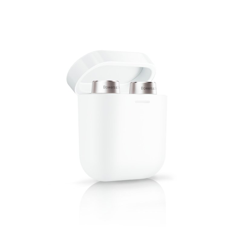 Bowers & Wilkins PI5 Wireless In-Ear Headphones White — in charging case