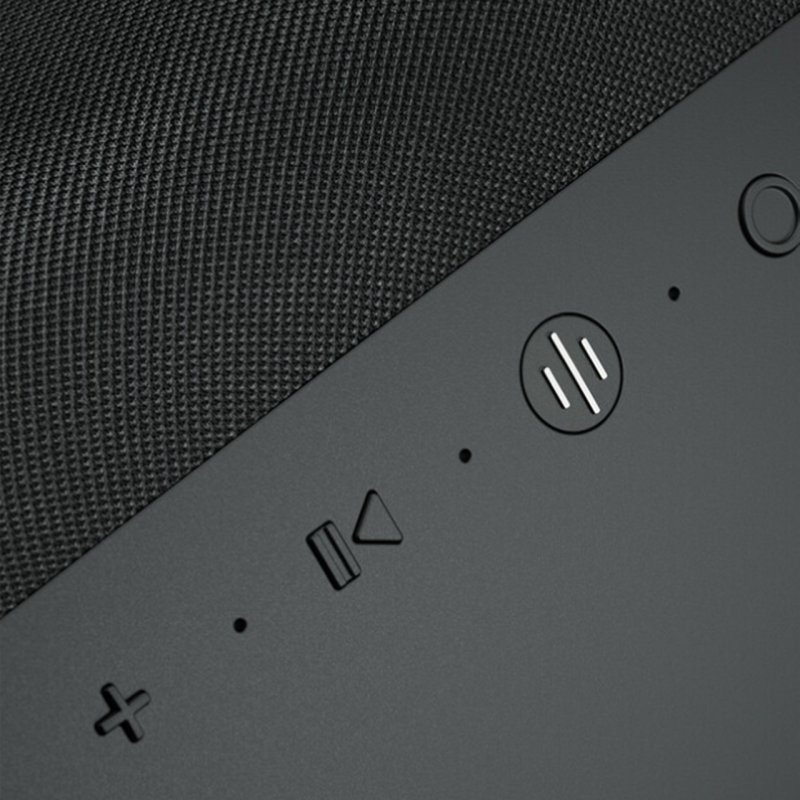 Bowers & Wilkins Zeppelin Wireless Smart Speaker Midnight Grey — touch controls close-up