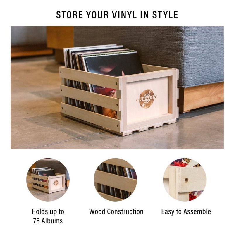 Crosley Record Storage Crate - Lifestyle