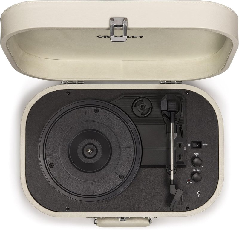 Crosley Discovery Portable Bluetooth 3-Speed Suitcase Vinyl Turntable - Dune | CLEARANCE