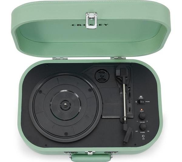 Crosley Discovery Portable Bluetooth 3-Speed Suitcase Vinyl Turntable - Seafoam | CLEARANCE