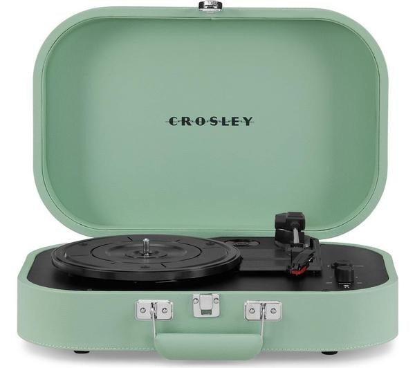 Crosley Discovery Portable Bluetooth 3-Speed Suitcase Vinyl Turntable - Seafoam | CLEARANCE