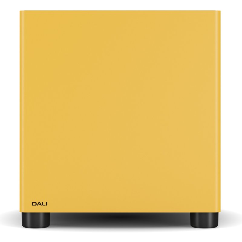 DALI BASIK SUB active subwoofer in Golden Yellow, front view