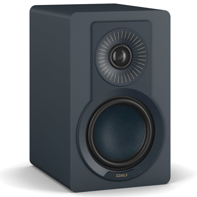 DALI KUPID Bookshelf Speakers Chilly Blue (Pair) — front three-quarter view