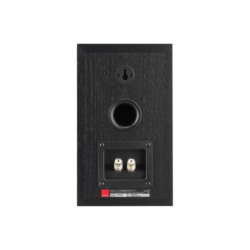 DALI Oberon 1 Bookshelf Speakers Black Ash (Pair) — rear panel