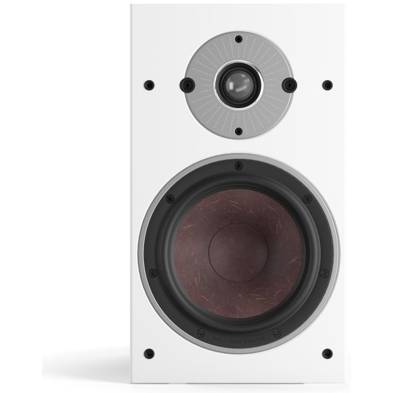 DALI Oberon 3 Bookshelf Speaker White - Front View