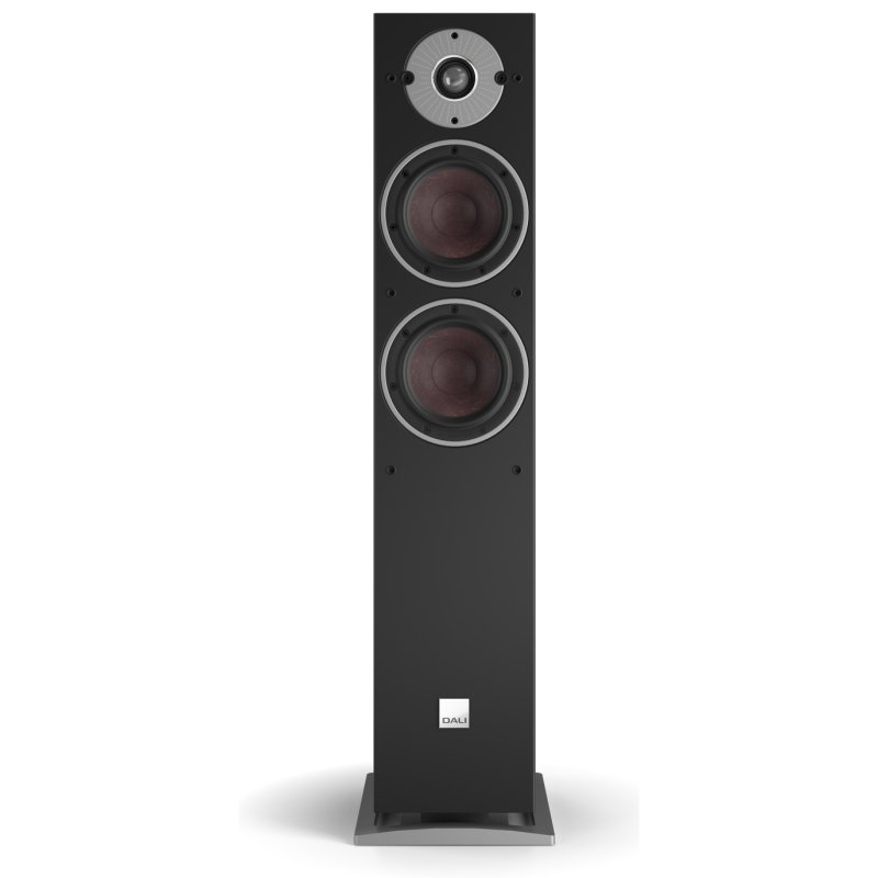 DALI Oberon 5 Floorstanding Speakers Black Ash (Pair): front view